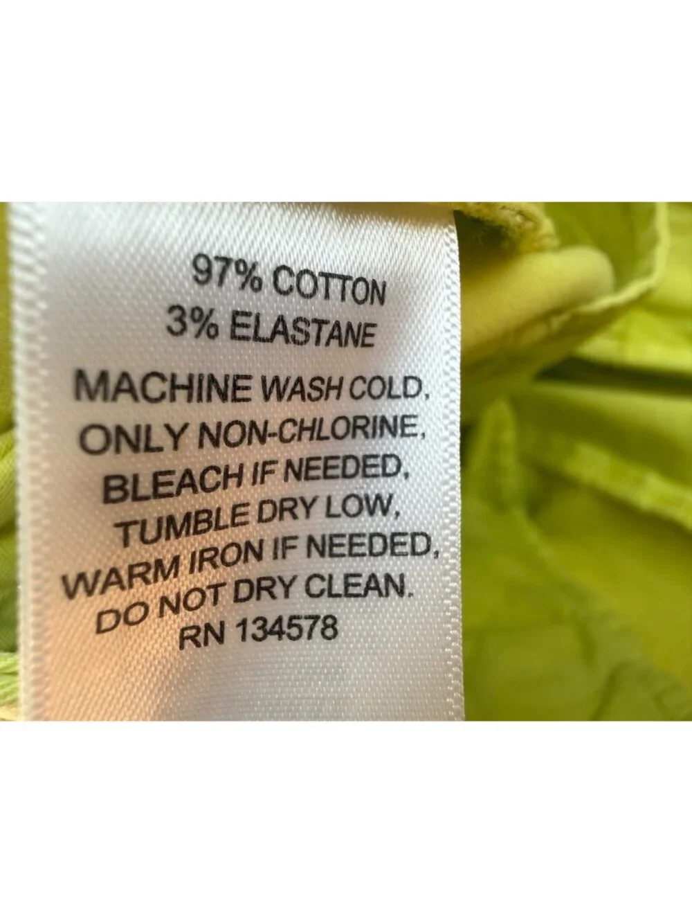 Vineyard Vines Shorts Mens Size 35 Breaker Short Lime Yellow Cotton Stretch